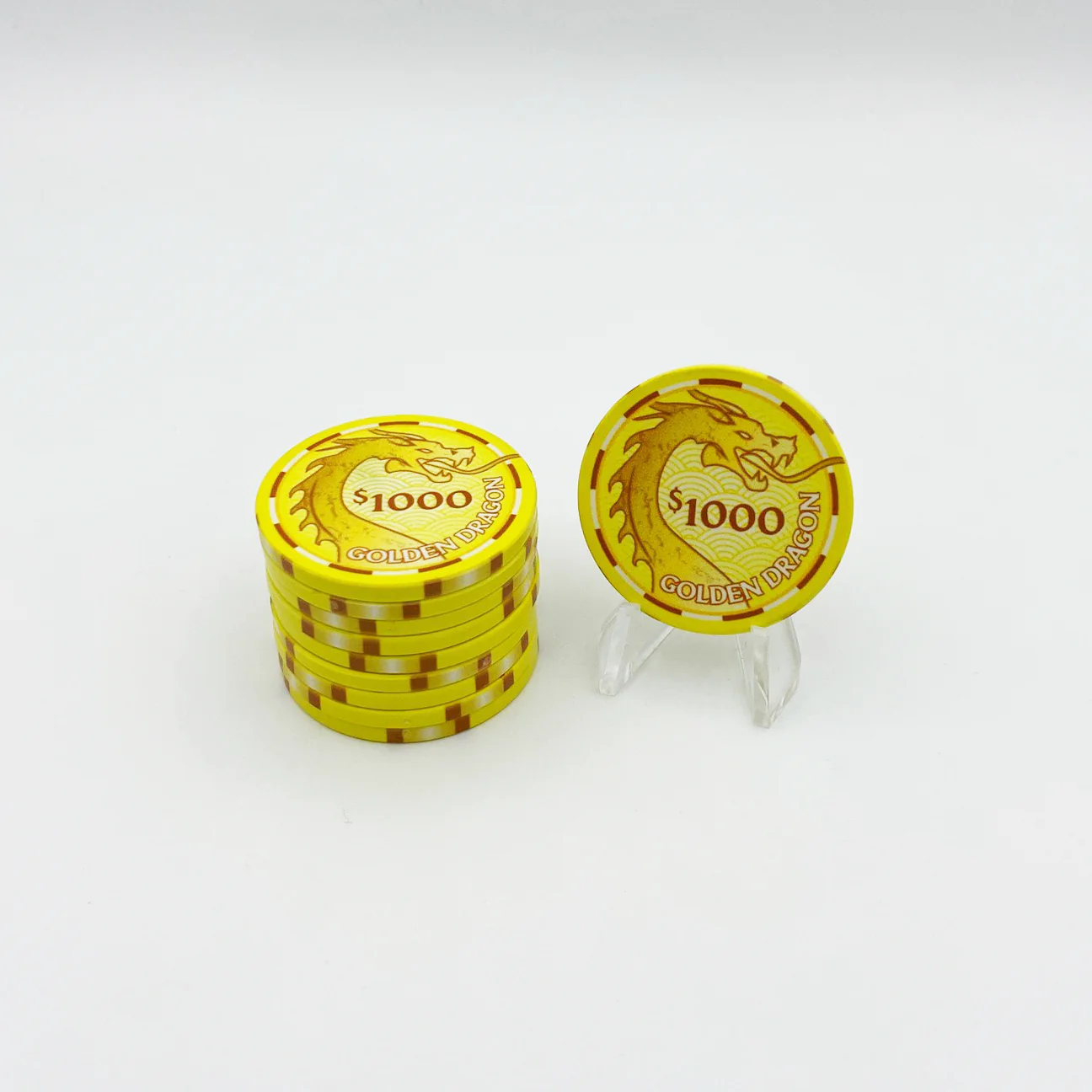 Golden Dragon Ceramic Poker Chip - Image 10