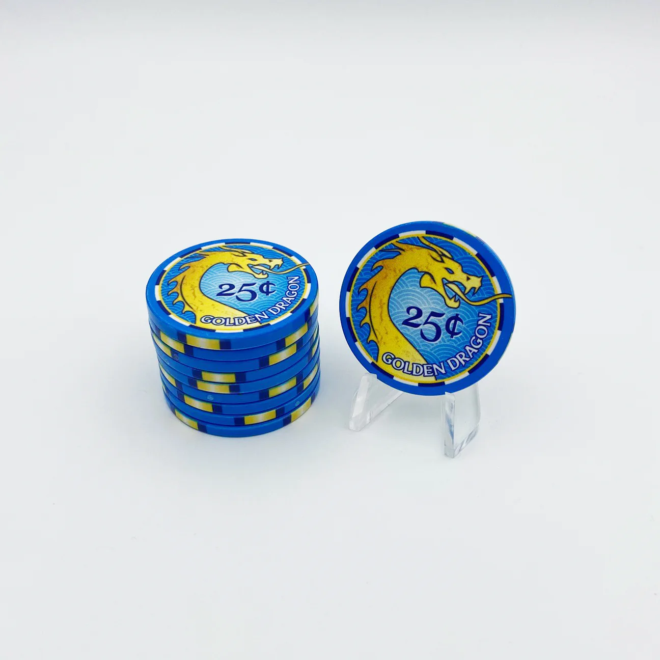 Golden Dragon Ceramic Poker Chip - Image 4
