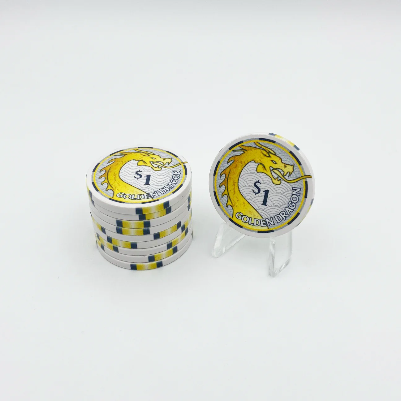Golden Dragon Ceramic Poker Chip - Image 5
