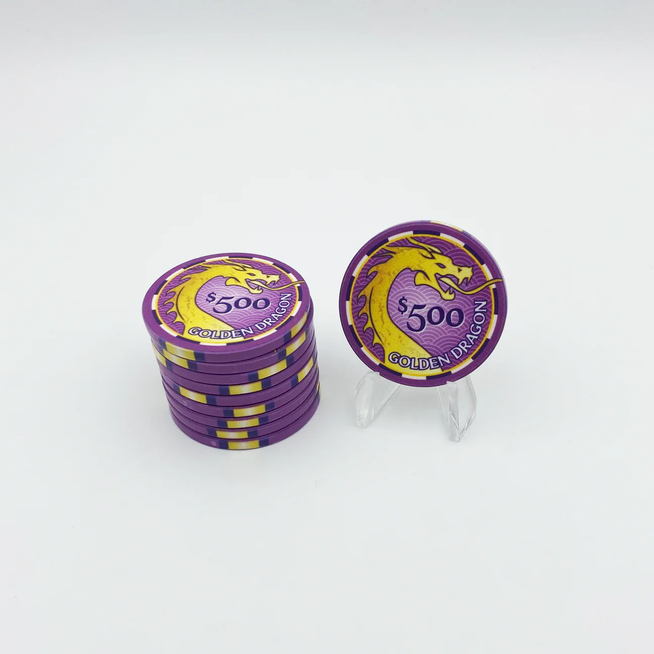 Golden Dragon Ceramic Poker Chip - Image 9